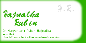 hajnalka rubin business card